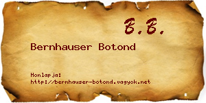 Bernhauser Botond névjegykártya