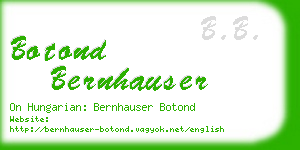 botond bernhauser business card